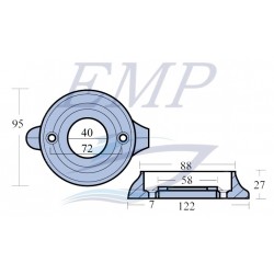 Anodo Volvo Penta 851983 / 876286 ZI