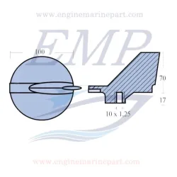 Anodo Pinna Yamaha / Selva EMP 61A-45371-00 ZN