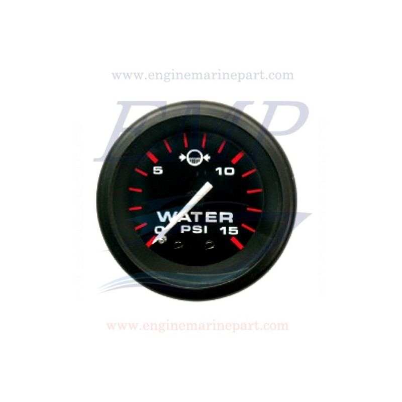 Indicatore pressione acqua Admiral Plus Black 0-15 psi