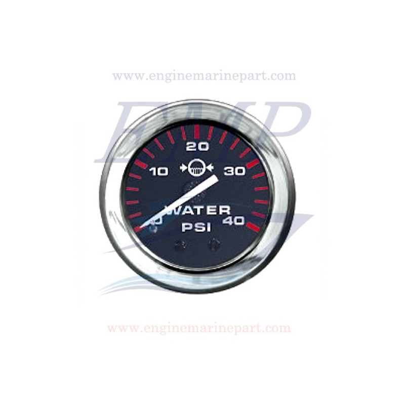 Indicatore pressione acqua Admiral Plus black chrome 0-40 psi