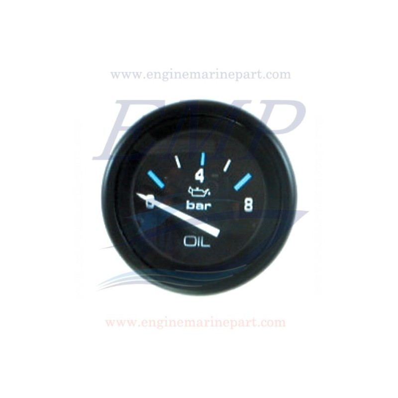 Indicatore pressione olio Flagship Plus black 0-80 PSI