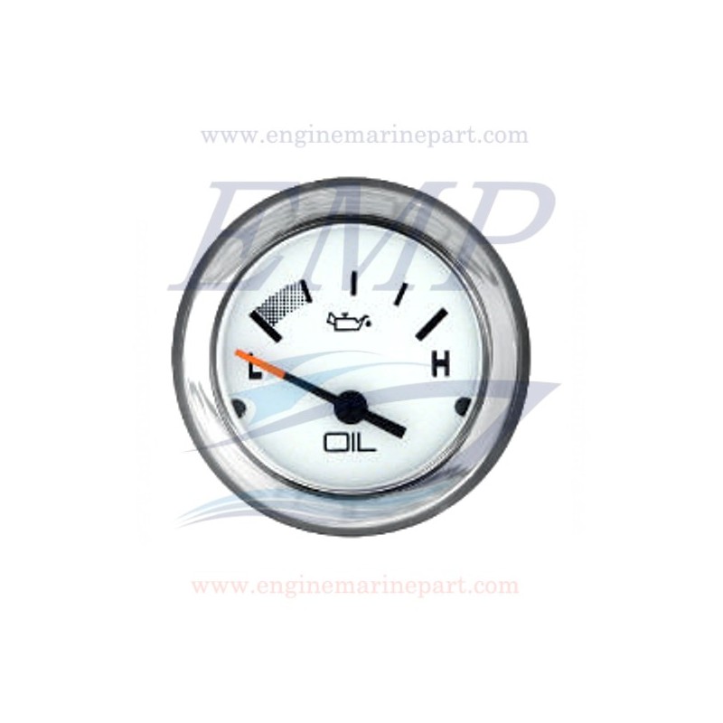 Indicatore pressione olio Flagship Plus white chrome PSI
