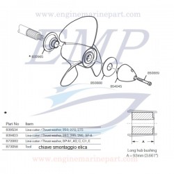 Elica 16 x 21 RH ML alluminio piede SP, 200-290 Volvo Penta 872004