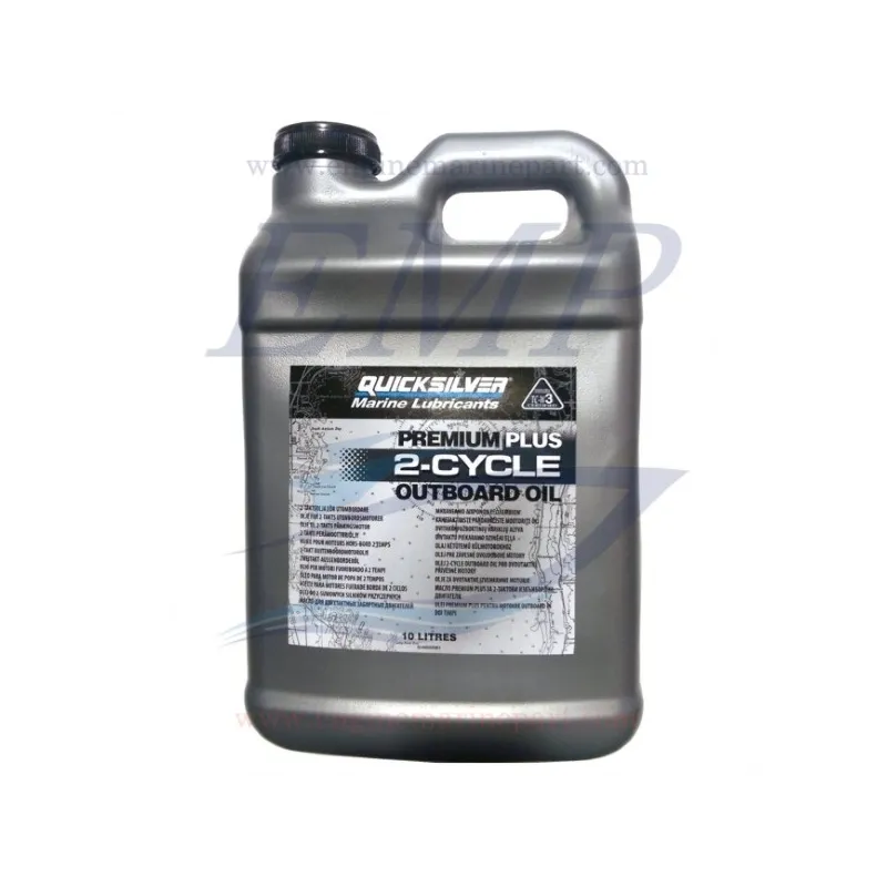 Olio Quicksilver miscela per motori fuoribordo a 2 tempi Premium Plus - 10 litri
