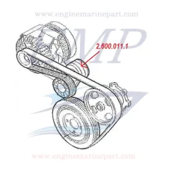 Tendicinghia  alternatore 13HPE 1248 cc, FNM 2.600.011.1