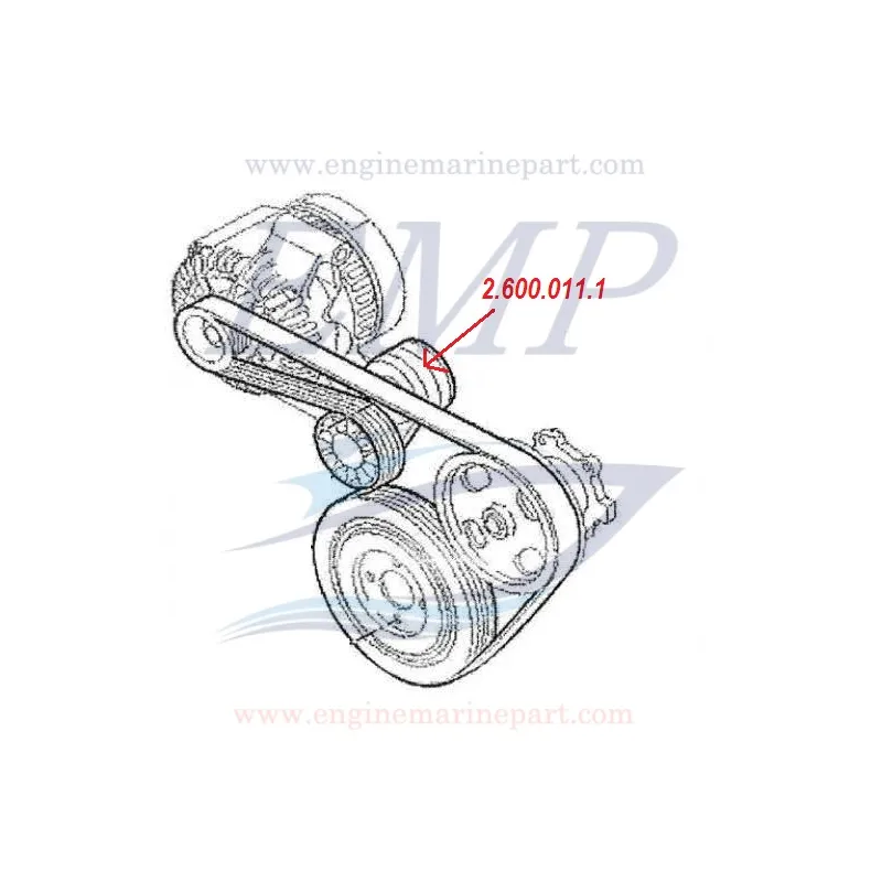 Tendicinghia  alternatore 13HPE 1248 cc, FNM 2.600.011.1