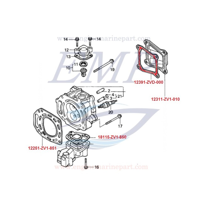 Guranizione coperchio punterie Honda 12391-ZVD-000