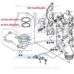 O-ring collettore scarico Honda 91301-ZY6-003