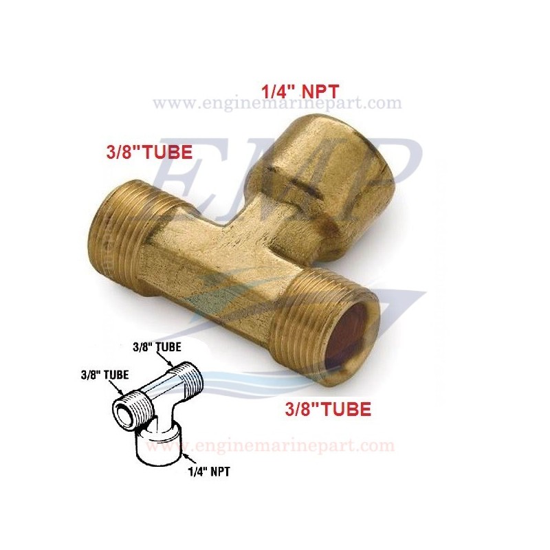 Raccordo a T da 1/4 npt Teleflex HF5533