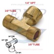 Raccordo a T da 1/4 npt Teleflex HF5533