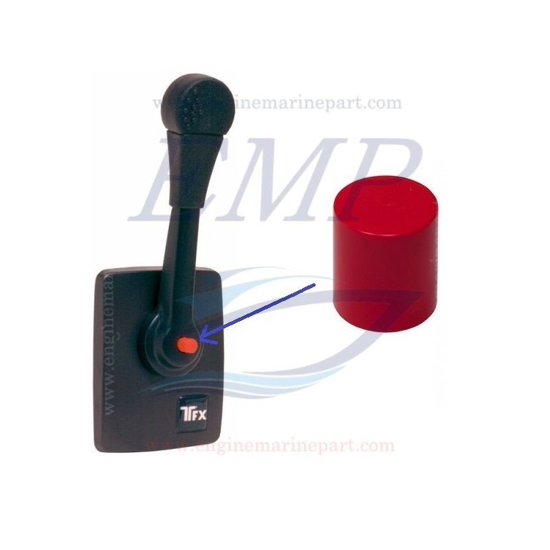 Pulsante rosso di sblocco per scatola telecomandi Teleflex 700SS