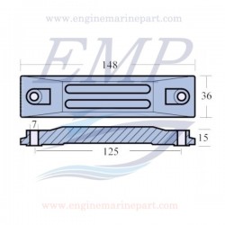 Anodo piastra Honda EMP 06411-ZW1-020 AL