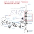 Ricambi Piede HP 4 marcia diretta dal 78' al 80' Johnson, Evinrude