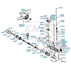 Ricambi Piede hp 15,18,20,25,  2 tempi Mercury, Mariner