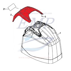 Presa aria calandra hp 80 - 115 EFI 4T Mercury 897529T