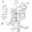 Ricambi per trim 0438135 Hp 25, 40, 50  737cc  Johnson, Evinrude, BRP