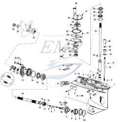 Ricambi Piede HP 40, 50, 60 EFI 4 Tempi Mercury, Mariner