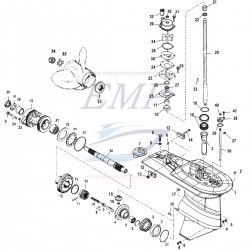 Ricambi Piede HP 75, 90, 100, 115,125  2Tempi Mercury, Mariner