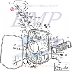 Fascietta manicotto acqua Volvo Penta 961670, 22274885