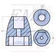 Anodo elica Bravo III Mercruiser 865182A01, 865182Q01