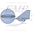 Anodo pinna Mercury, Mercruiser EMP 31640Q4 MG