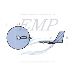 Anodo Pinna Yamaha, Selva EMP 664-45371-01 ZI