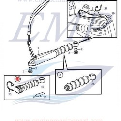 Cuffie pistoni sterzo Volvo Penta DPH, DPR 21132674