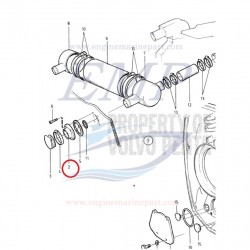 Flangia deflettore tubo scarico Volvo Penta 854366
