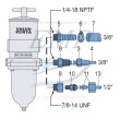 Raccordo pre- filtro carburante da 14 npt tubo da 10mm  Volvo Penta 954337