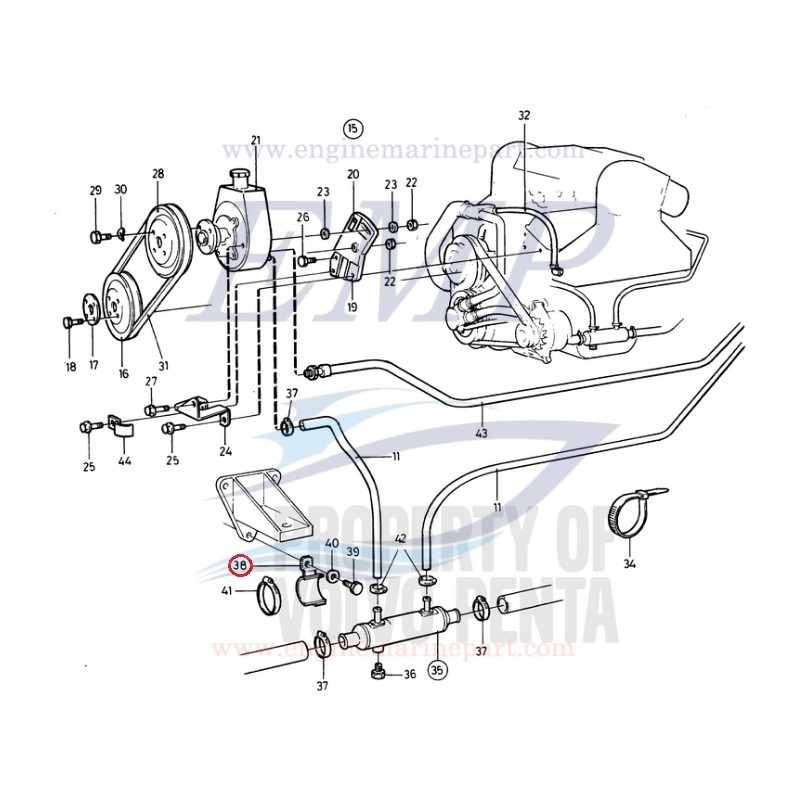 Staffa Scambiatore di calore olio Volvo Penta 857176, 857040