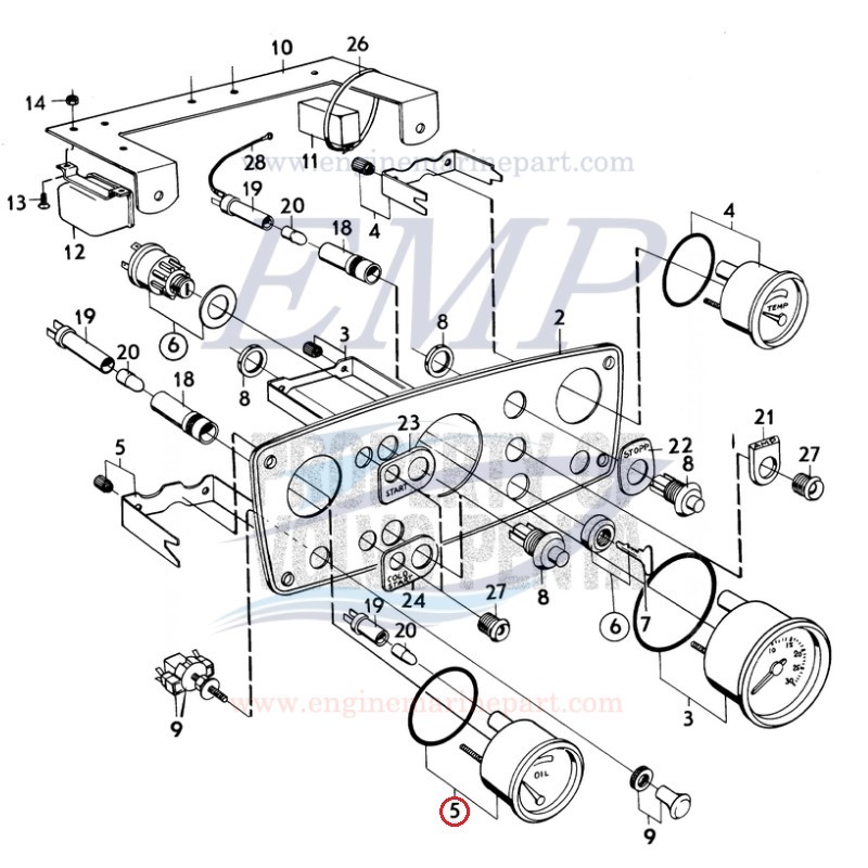 Indicatore pressione olio Volvo Penta 813863