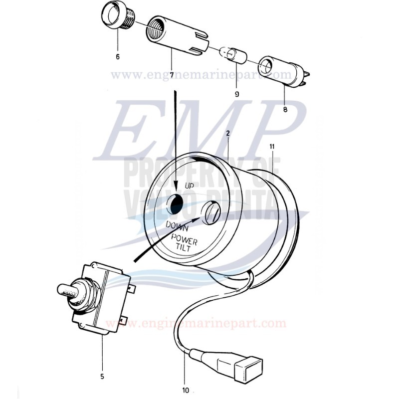 Pannellino trim Volvo Penta 850375