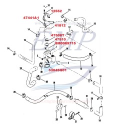 kit tagliando MERCRUISER V8 5.0L, 5.7L CARB dal 87' al 95'