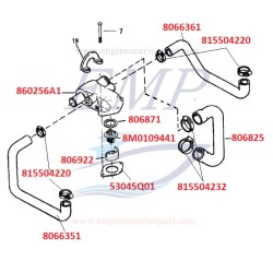 kit tagliando MERCRUISER V8 5.0L, 5.7L CARB dal 87' al 95'