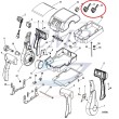 Pulsanti trim su scatola comandi doppia per Mercury  824783T20