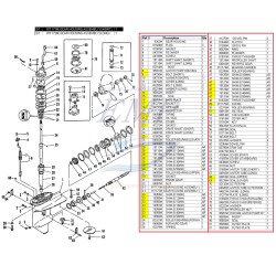 Ricambi Piede HP 20, 25, 28, 30 2 Tempi 2 cil 430cc Mariner