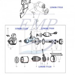 Motorino di avviamento Yanmar EMP 121370-77010, 129608,77010