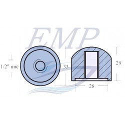 Anodo Mercruiser 55989 A3/ A4/ T9/ Q9