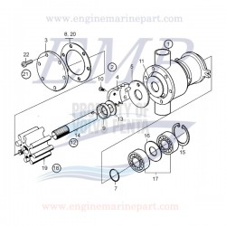 Kit di revione pompa acqua Volvo Penta 21951410