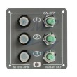 Pannello elettrico a 3 interruttori con 1pulsante tromba