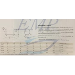 Marmitta silenziatore di scarico Diam. tubo 45 mm Volvo Penta 828064
