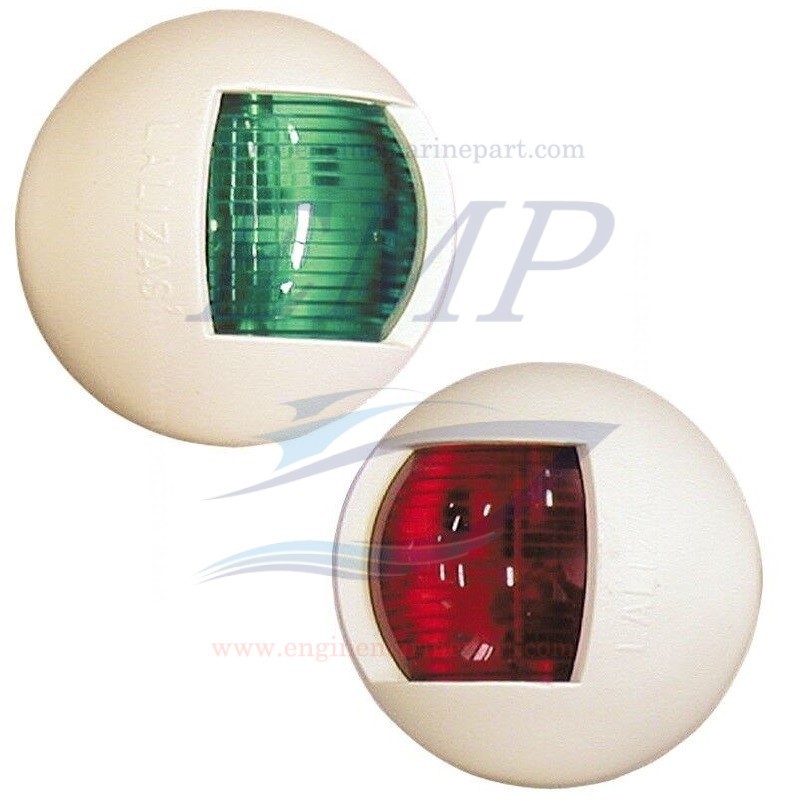 Coppia di luci di via rosso verde Lalizas con carcassa NERA