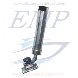 Portacanne orientabile a crimagliera a parete di acciaio inox