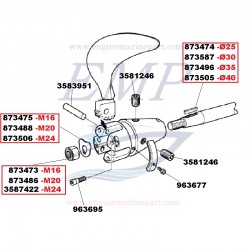 Kit 4 pale 22 x 20 Volvo Penta 3583926