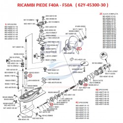 Ricambi Piede Barracuda, Selva, F40A, F50A Yamaha Marine