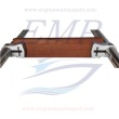 Scaletta de luxe con maniglie in acciaio inox e 3 gradini in legno