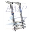 Scaletta telescopica da plancetta in acciaio inox e 3 gradini