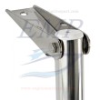 Scaletta richiudibile da plancetta in acciaio inox  3 gradini in legno