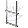 Terminale scaletta ribaltabile in acciaio inox 2 gradini