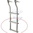 Terminale scaletta ribaltabile in acciaio inox 2 gradini